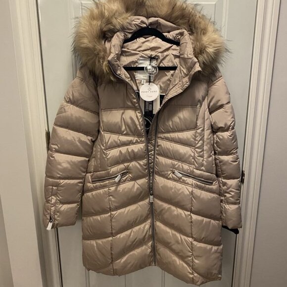 New Point Zero Faux Fur-Trim Hooded Puffer Jacket - Picture 7 of 16